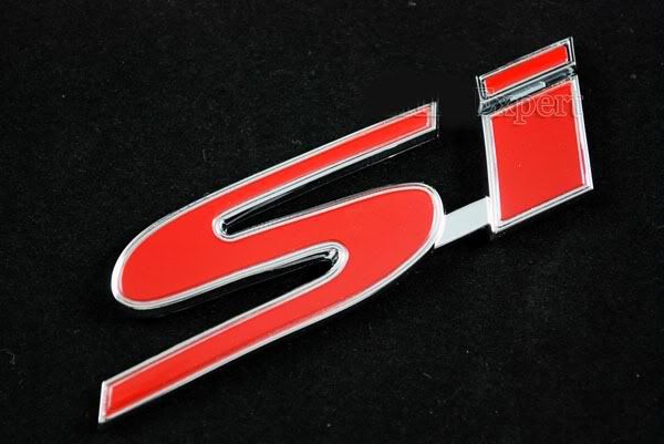 Red honda civic si emblems #2