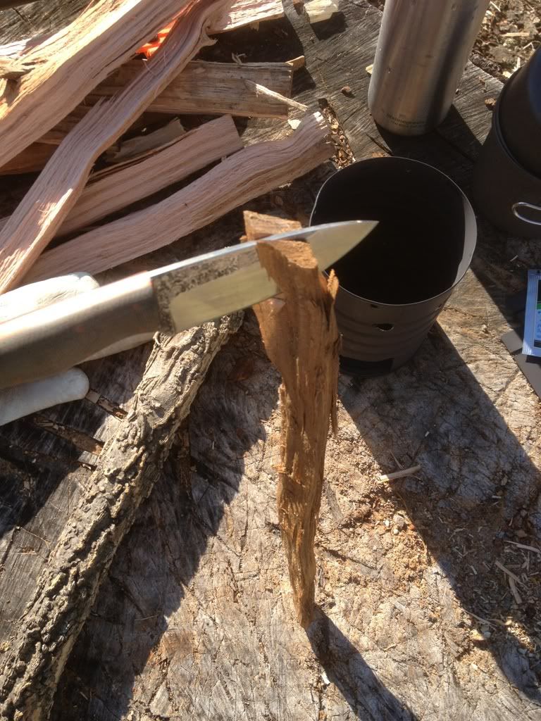 Backyard bushcraftin DIY twig stove & fire with ferro rod/firesteel