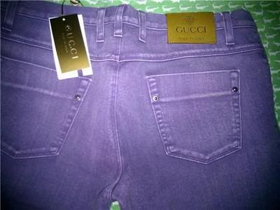 purple Gucci Jeans