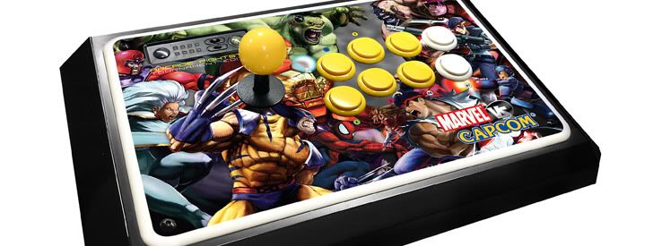 Marvel e Capcom lançam joystick estilo Arcade estilizado para Xbox 360 e PS3.