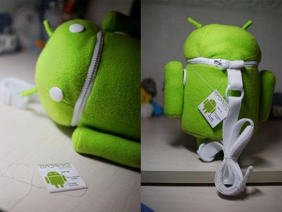 Mochila de Pelúcia do Android do Google.