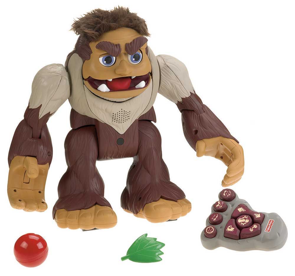 Monstro Pé Grande é capturado pela Fisher-Price e transformado em brinquedo.