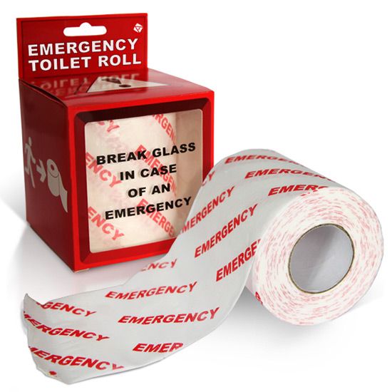 Não passe mais apuros no banheiro com Emergency Toilet Roll.