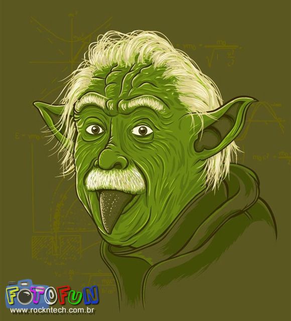 FOTOFUN - Mestre Yoda + Einstein = Prof. Yodstein.