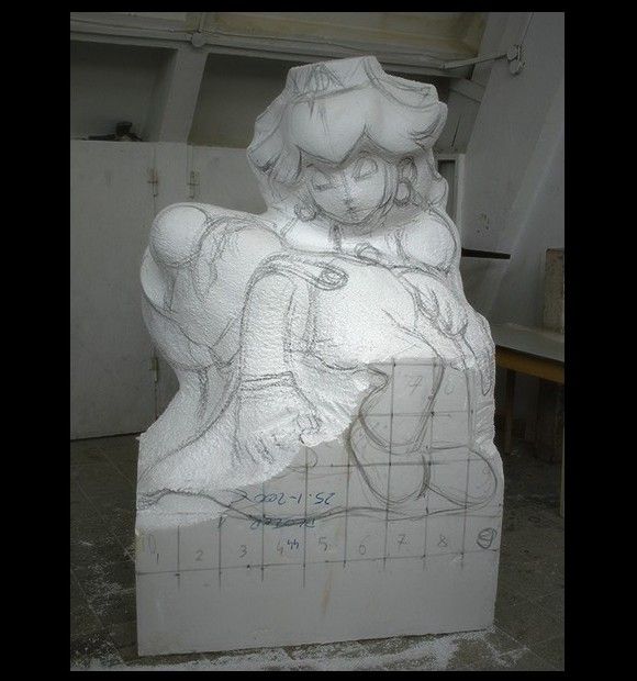 Designer recria estátua de Michelangelo com o Super Mário.