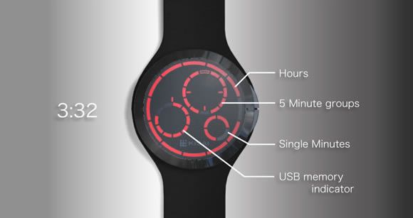 Memory Watch é um relógio com pulseira pen drive!