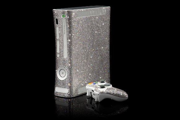Que tal um Xbox 360 coberto por milhares de cristais?