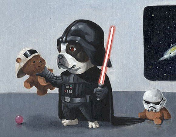 Quadros de pintura a óleo Star Wars para fãs da saga.
