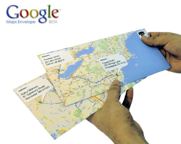Envelope do Google Maps. Genial!