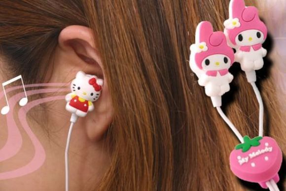 Mais um fone de ouvido lindo da Hello Kitty!