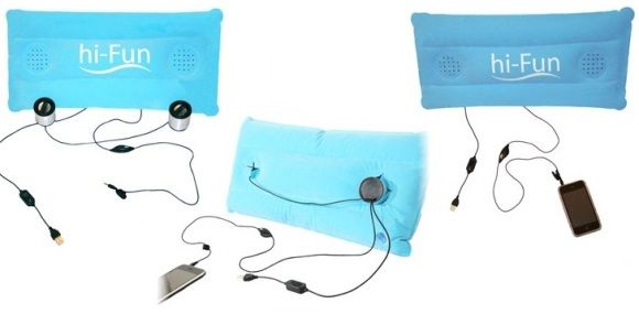 Toalha com Speakers toca música e se transforma em uma prática mochila!