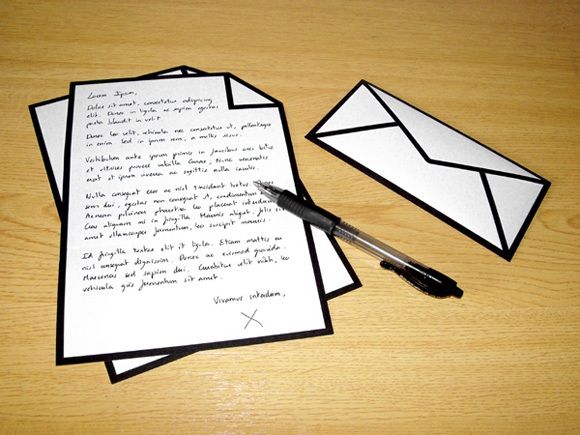 Envelope e papel em forma de ícones de computador pra quem quer ser original!