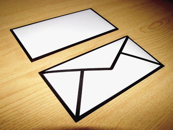 Envelope e papel em forma de ícones de computador pra quem quer ser original!