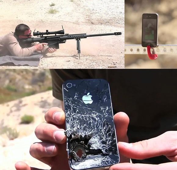 VIDEOFUN - 2 formas de destruir um iPhone 4 - Rifle e Microondas. (cenas fortes)
