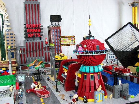 A Cidade de Futurama feita de LEGO.