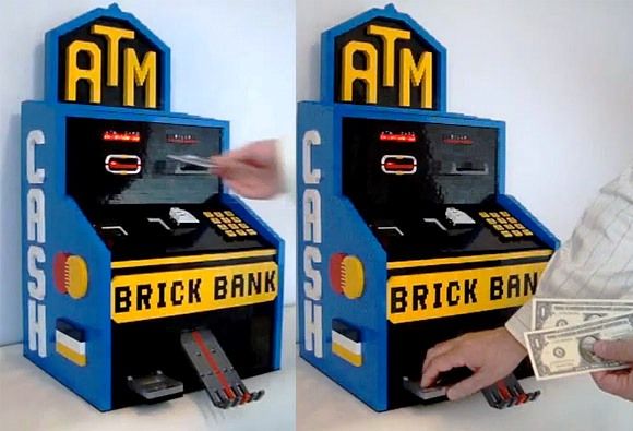 Caixa Eletrônico feito de LEGO para sacar dinheiro de verdade. (com vídeo)