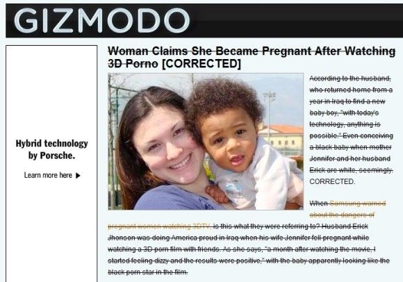 Gizmodo, um dos maiores Blogs do mundo publica notícia 'fictícia' de site Brasileiro como se fosse real.
