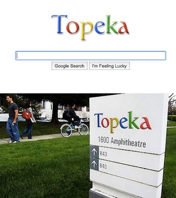 BOMBA! Google anuncia que mudará seu nome para Topeka.