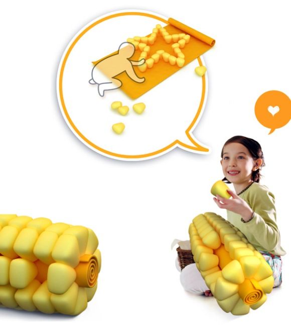 Sweetcorn Pillow - Um travesseiro em forma de milho.