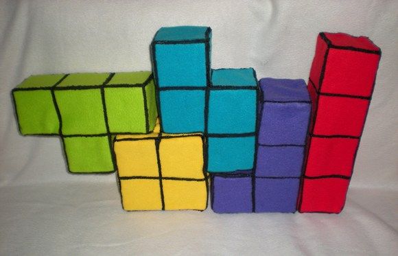 Peças de Tetris para decorar ambientes.