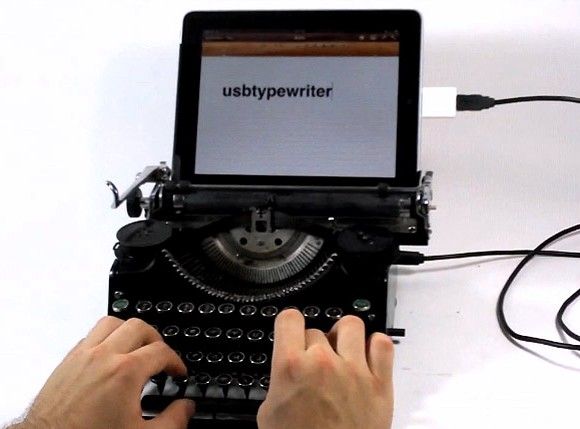 Teclado USB em forma de Máquina de Escrever antiga. (com vídeo)