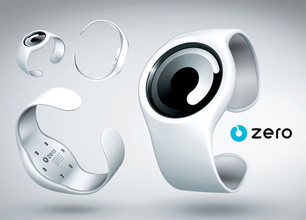 Zero Wrist - Um relógio de pulso com design futurista.