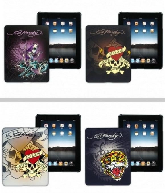 Cases para iPad da Ed Hardy são muito estilosas.