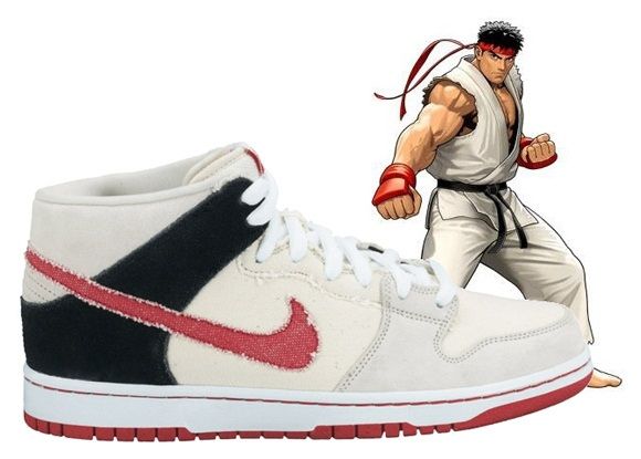 Nova coleção de tênis da Nike personalizados com cores dos personagens do Street Fighter.