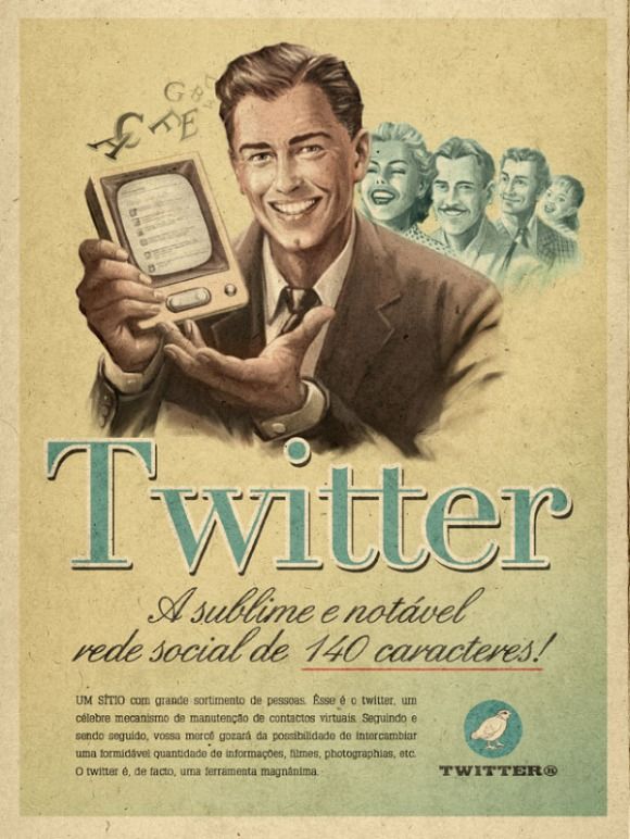 Como seria se existisse Twitter, Facebook, Skype e Youtube na época de nossos avós.