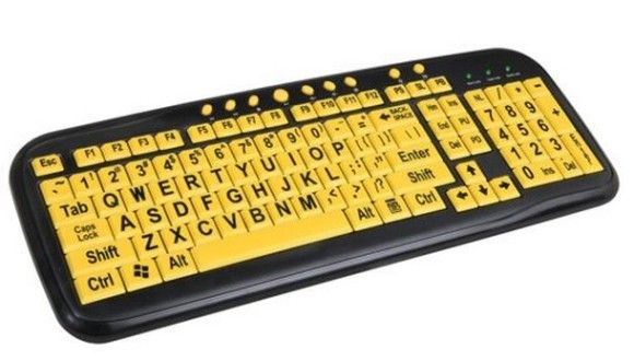 High Contrast Keyboard - Um teclado fácil de digitar.