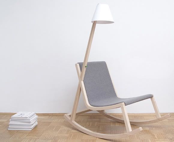 Cadeira inteligente se ilumina com o próprio balanço.