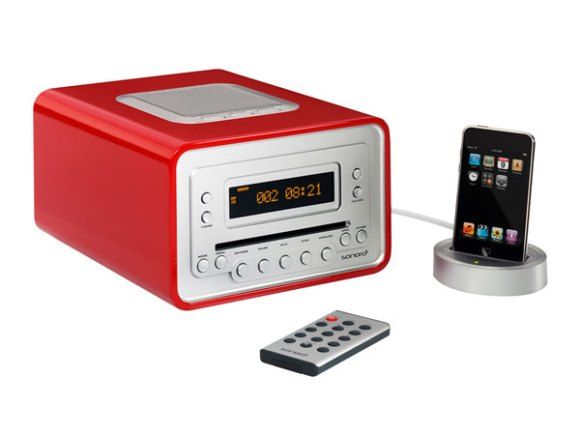 Cubo 2010 - CD player e rádio FM com doca para iPod.