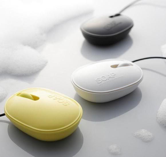 Elecom lança um mouse em forma de sabonete. Seria um Sabomouse?