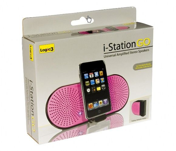 i-StationGO é um speaker para iPods ou Mp3 players ideal para viajens.