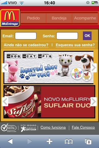 McDonald's começa a vender lanches pelo iPhone no Brasil.