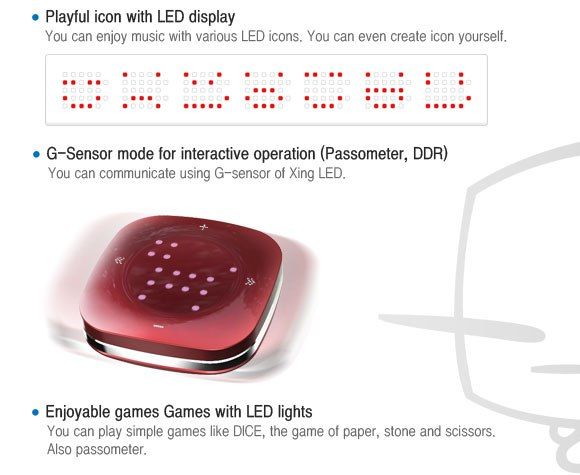 XING LED é um MP3 com 27 pixels de resolução!
