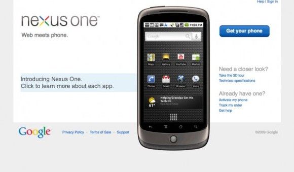 Google Nexus One poderá ser lançado oficialmente hoje.