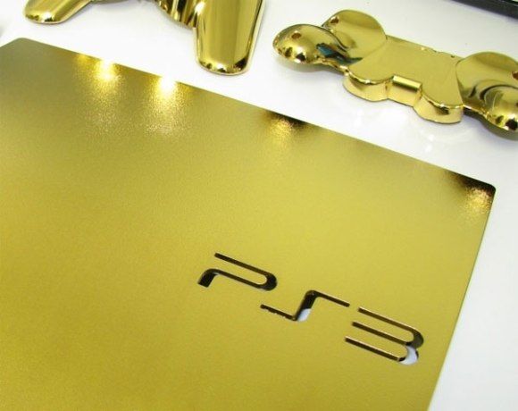 O PS3 Slim mais caro do mundo tem 24 quilates de puro Ouro!
