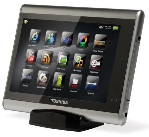 O Tablet da Toshiba tem acesso rápido ao Youtube, MSN e cia.