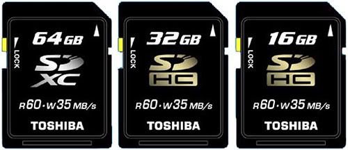 Toshiba anuncia o 1º Cartão SDXC de 64GB do mundo!