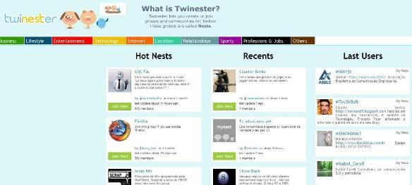 Twinester: Comunidades para o twitter!