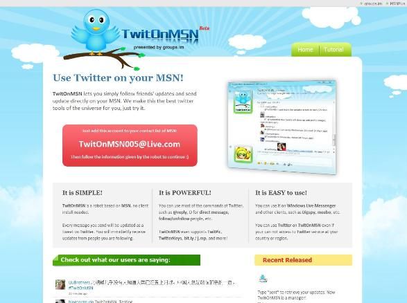 Use o Twitter no seu MSN!