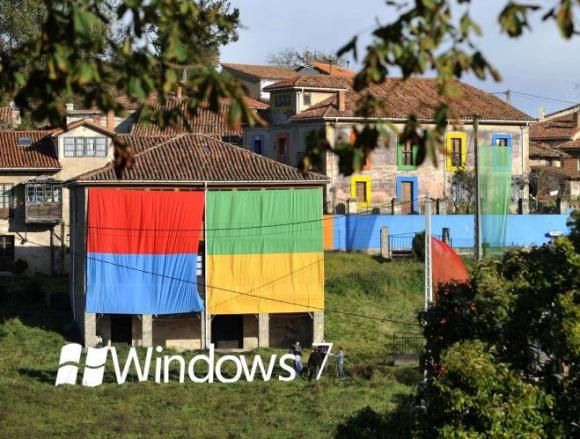 Microsoft faz festa de lançamento do windows 7 em um lugar inusitado.