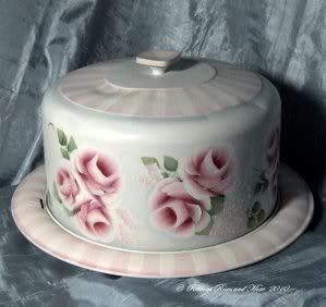 Beautiful Handpainted home decor with roses!