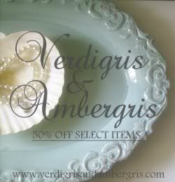Verdigris and Ambergris, a fabulous new boutique on the front page of Shabby Cottage Shops!