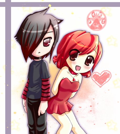 anime boy with red hair. Goth oy red hair girl anime