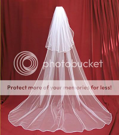 2t white wedding dress bridal veil 3m comb