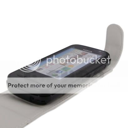 Leather Case Pouch Cover Film For Nokia C6 00 fWhite  