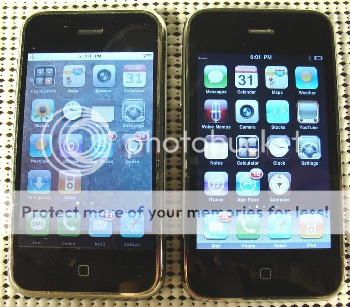   Apple iPhone 3GS 16GB A1303 Black / iPhone 1st gen 8GB A1203 Silver
